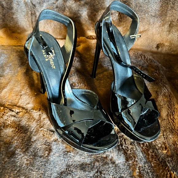 Size 41.5 Saint Laurent, black patent leather - Picture 3 of 4